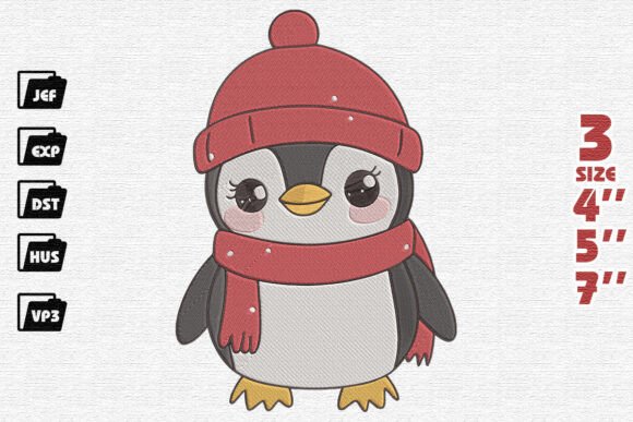 Adorable Winter Penguin Embroidery Design Review