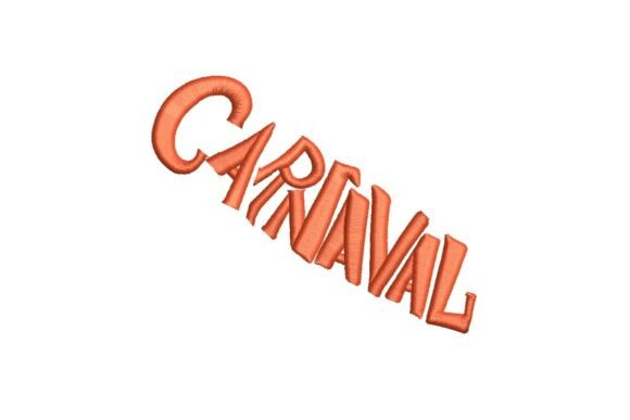 Carnaval Celebration Text Embroidery Design Review