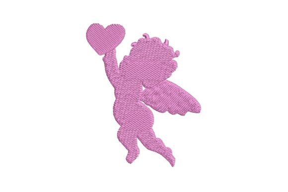 Cupid Holding Heart Silhouette Embroidery Design Review