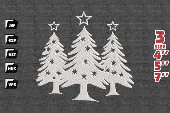 Elegant Christmas Tree Trio Embroidery Design Review