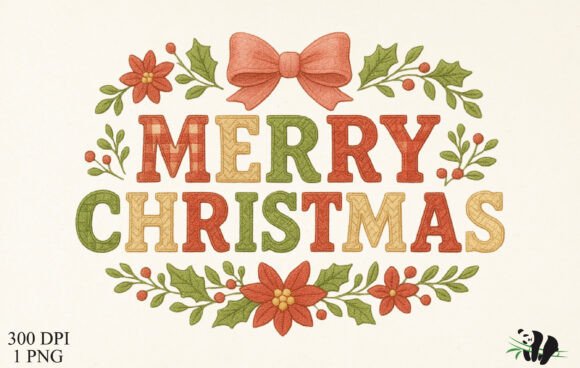 Faux Embroidery Merry Christmas Quote Review