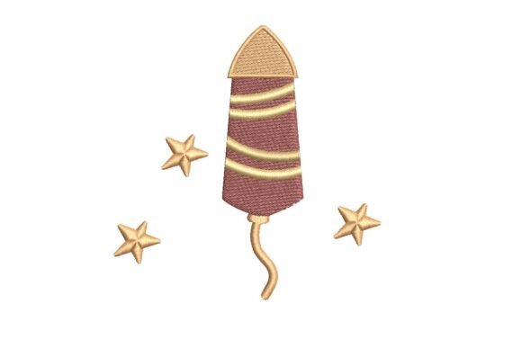 Festive Firework Rocket and Stars Embroidery Design Review