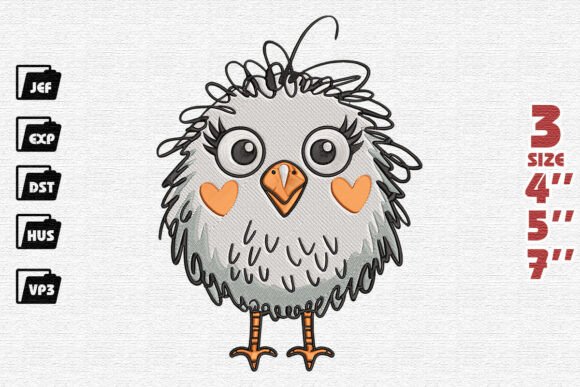 Funny Loopy Bird with Googly Eyes Embroidery Design Review