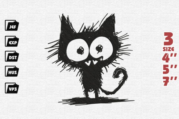 Manic Kitty Halloween Embroidery Pattern Review