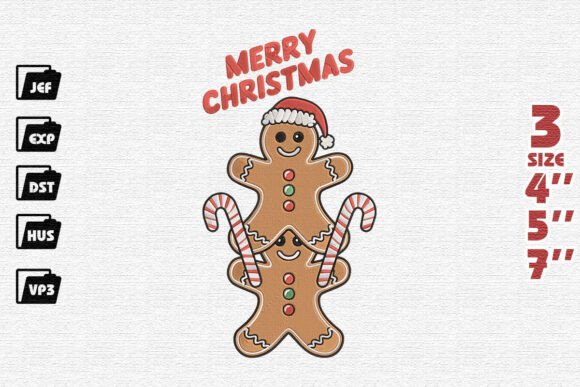 Merry Christmas Gingerbread Men Stack Design Review